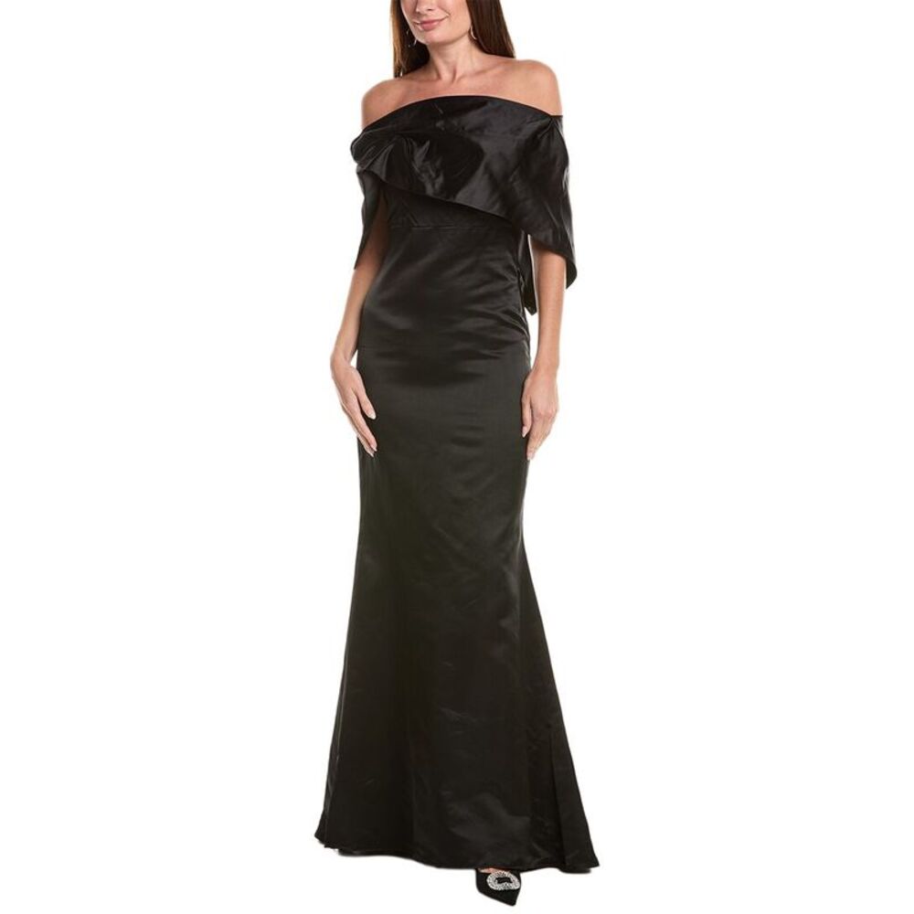 Oscar De La Renta Womens  Duchesse Silk Gown, Black